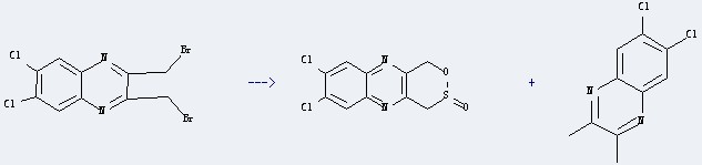 the Quinoxaline,6,7-dichloro-2,3-dimethyl- can be prepared by 2,3-Bis-bromomethyl-6,7-dichloro-quinoxaline